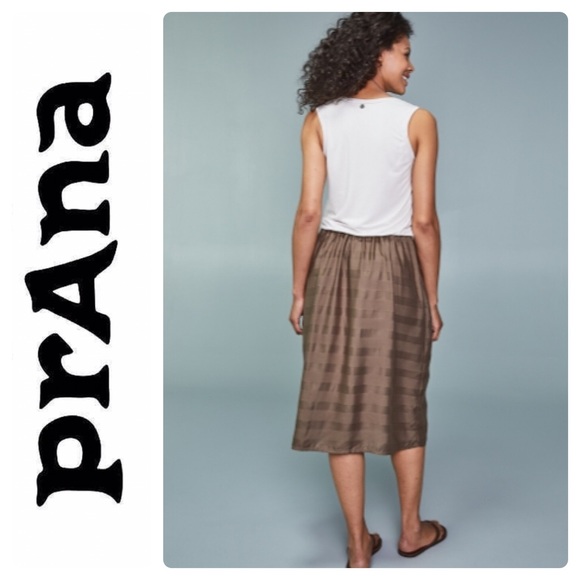 🎉HP🎉⭐️New Prana Perry Midi Dress Color Block Mud - Picture 3 of 8